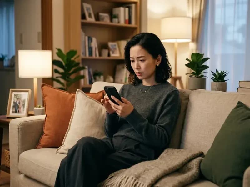 Hình ảnh người mẹ trẻ lo lắng tìm cách kết nối bảo vệ con